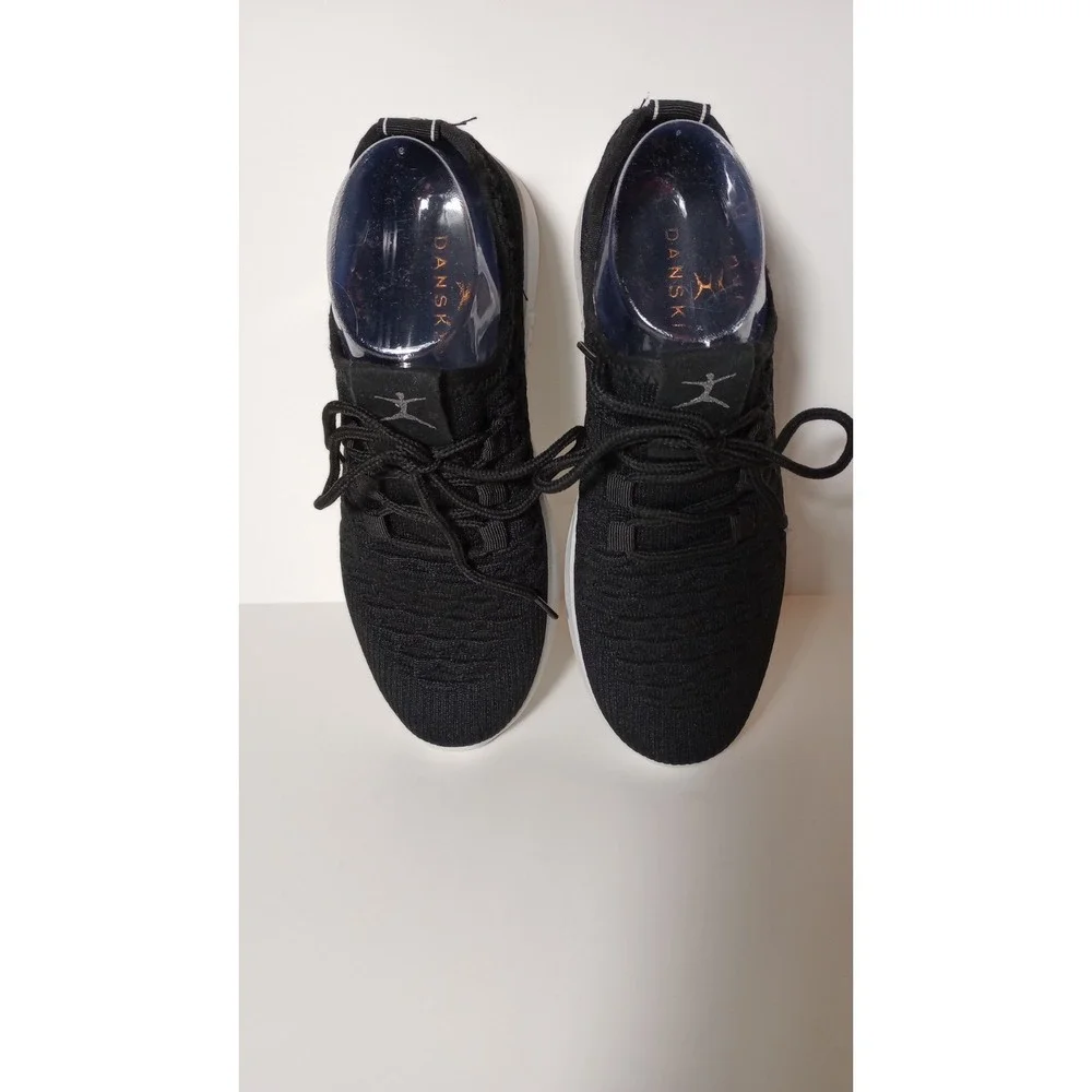 Danskin Womens Size 8 Sneakers Free Woman Flexible Knit Comfort Black Shoes
